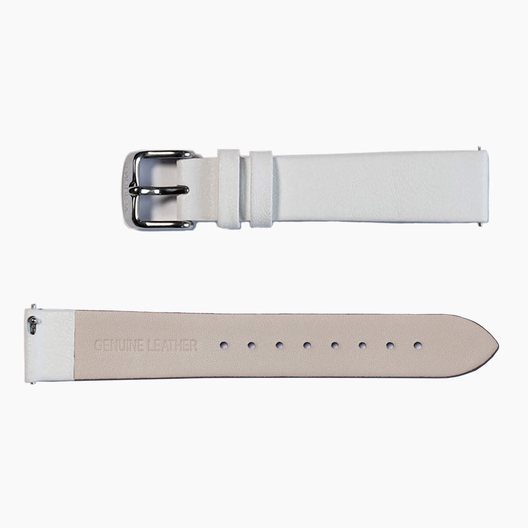 Petite | white leather strap