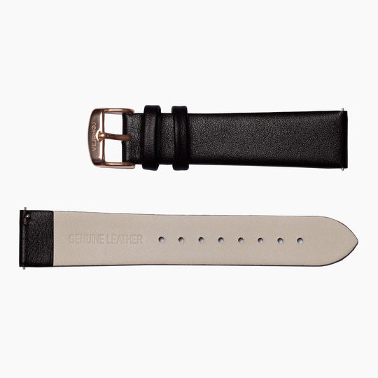Petite | black leather strap