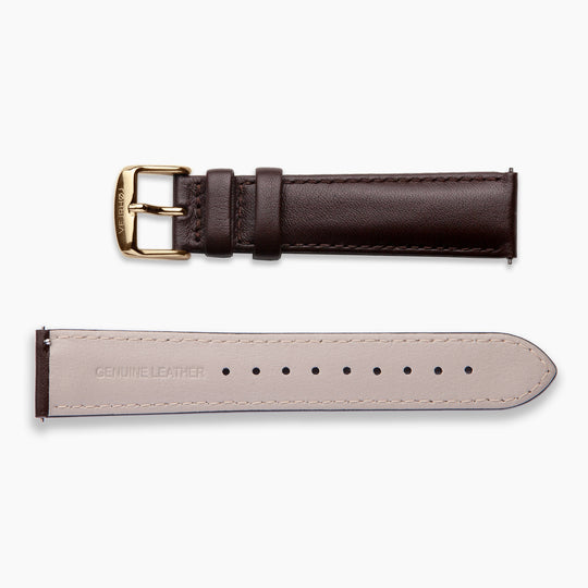 Dark brown leather strap | For Automatic watch