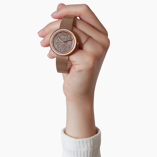 베아호이 petite the rose wood watch