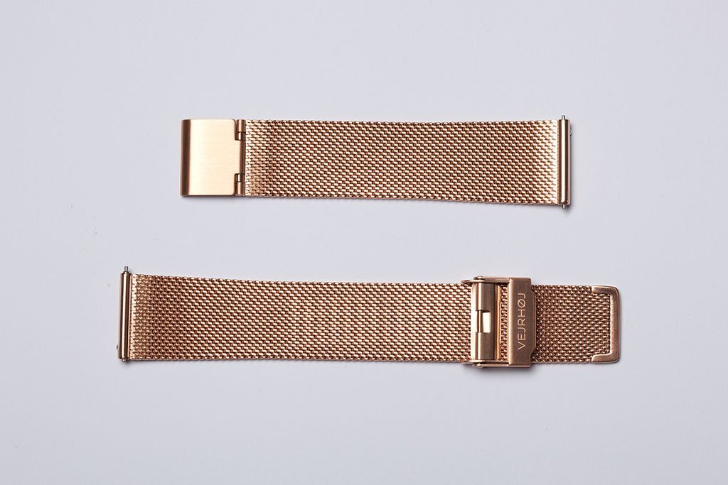 로즈골드 컬러 스테인리스 메쉬 스트랩 40MM